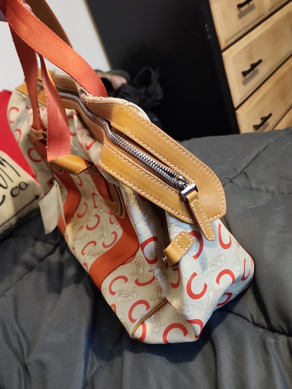 Authentic CELINE Paris Cream Canvas Travel Duffel Bag - New With Tags! - Picture 7 of 12